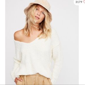 New Free People Lofty V-Neck Pullover Sweater